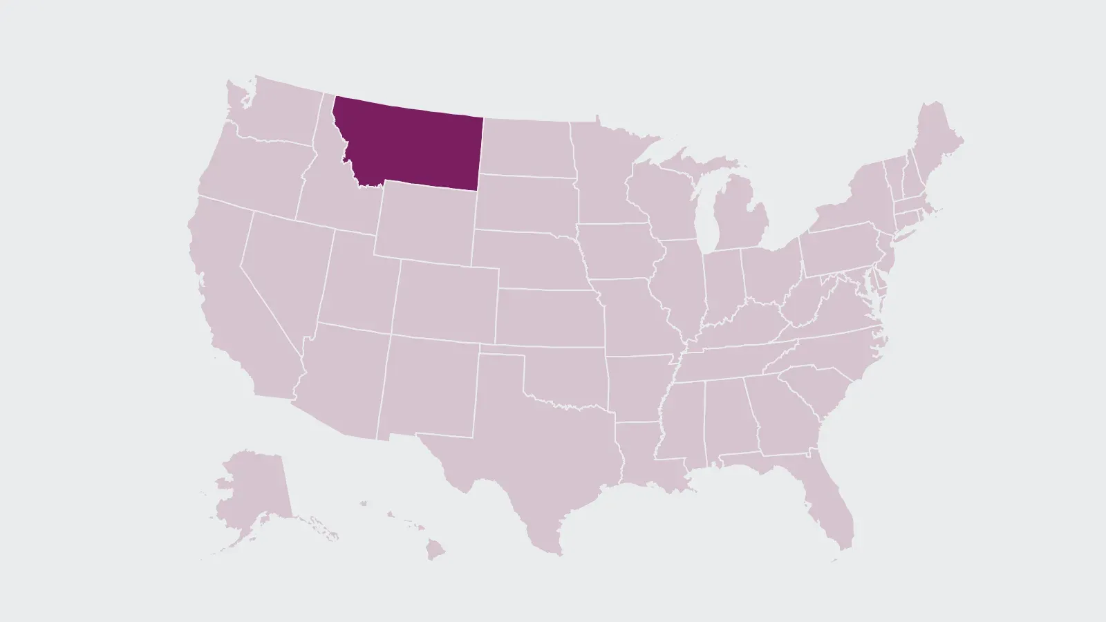 Map of the United States with Montana highlighted