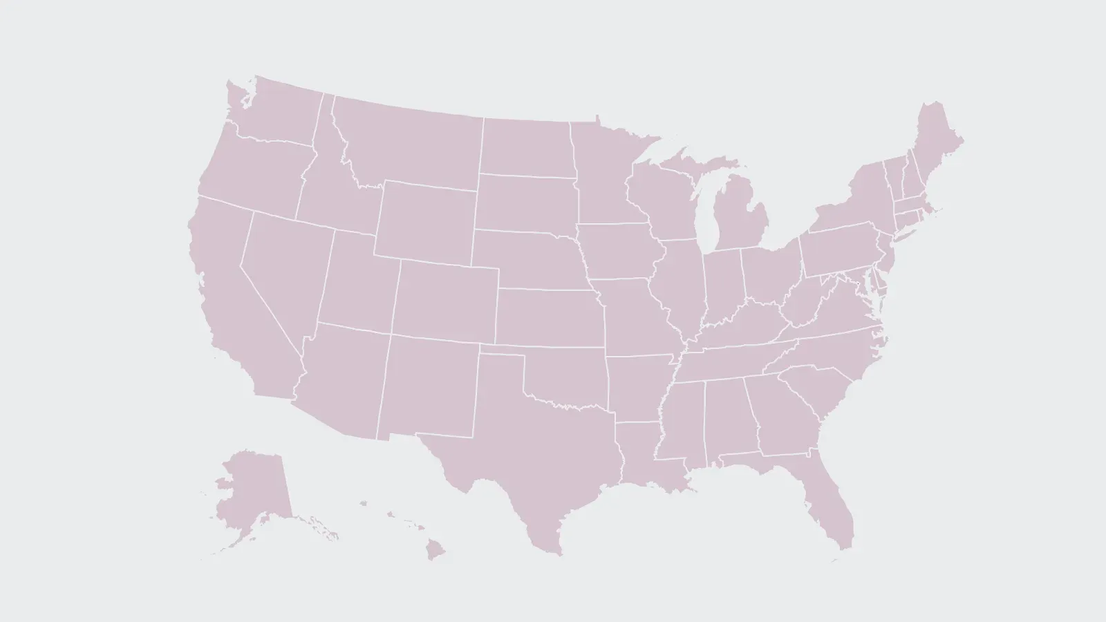 Map of the United States with Washington, D.C. highlighted